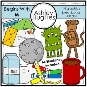 Begins With M Clipart [Ashley Hughes Design] by Ashley Hughes Design