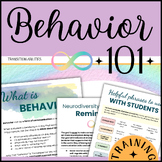 Behavior 101 | Neurodiversity Affirming | Editable Trainin