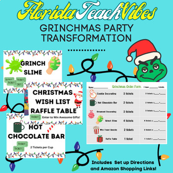 Preview of Behavior & Academic Incentive: Grinchmas Party Classroom Transformation