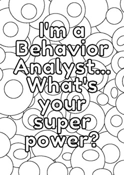 Preview of Behavior Analyst Coloring Page