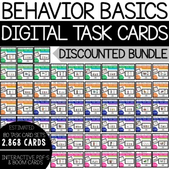Preview of Behavior Basics Digital Task Cards Bundle