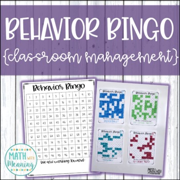 Preview of Classroom Management Behavior Bingo - Whole Class Management Game