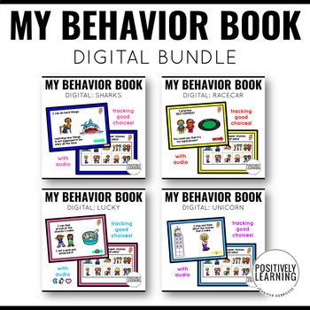 Preview of Behavior Social Storybooks | 4 Digital Token Boards No Prep
