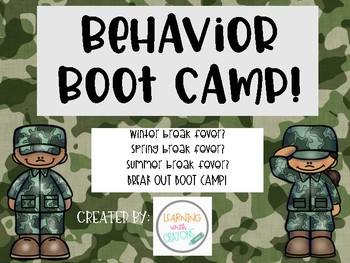 Behavior Boot Camp! by Learning with Crayons | Teachers Pay Teachers