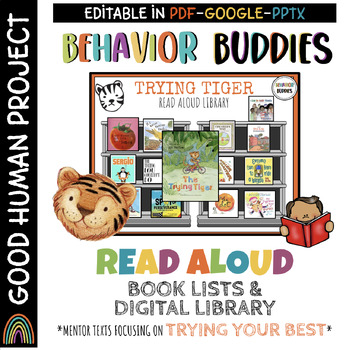 Preview of Behavior Buddies: EFFORT LIBRARY | Digital Read Aloud Mentor Texts