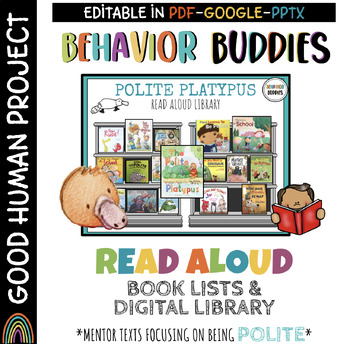 Preview of Behavior Buddies: POLITENESS LIBRARY | Digital Read Aloud Mentor Texts