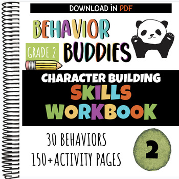 Preview of Behavior Buddies Skills Workbook | Second Grade 2 | Character Education | SEL