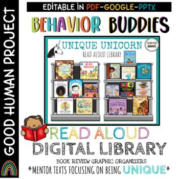 Preview of Behavior Buddies: UNIQUENESS LIBRARY | Digital Read Aloud Mentor Texts