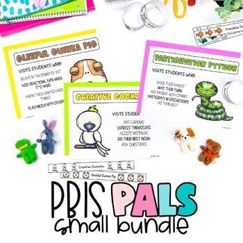 Preview of PBIS Pals Posters | Classroom Decor | Behavior Management System | BUNDLE