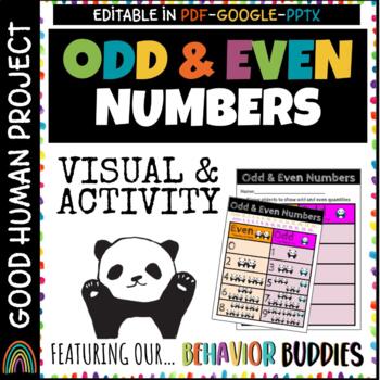 Preview of Behavior Buddy Odd & Even Numbers Visual | Support Learning & Behavior