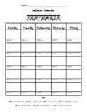 Behavior Calendar Recording Sheet for Clip Chart