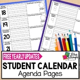 Behavior Calendar Student Agenda Planner Pages with Weekly