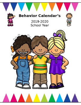 Preview of Behavior Calendars 2019-2020 (Editable)
