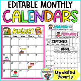 Behavior Calendars ~EDITABLE~ **UPDATED YEARLY** Includes 