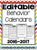 Behavior Calendars (Editable) 2016-2017