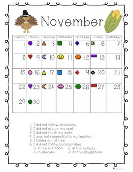 Behavior Calendars with Pictures by Gretchen McKenzie | TpT