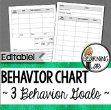 Behavior Chart - 3 Behavior Goals