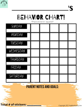 Behavior Chart by heather themm | TPT