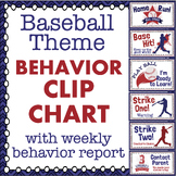 Baseball Theme Class Behavior Tracker Chart + Behavior Rep