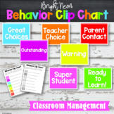 Behavior Chart Bright Neon Classroom Decor