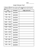 Behavior Chart - Every 30 Minutes - Smiley Faces