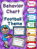 Football Theme Classroom Behavior Chart for Sports Theme D