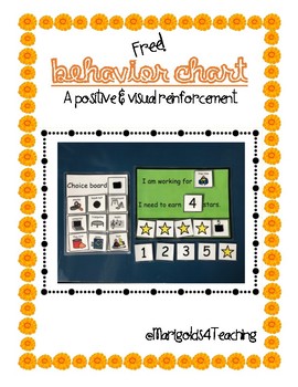 Preview of Positive Reinforcement Visual Behavior Chart Freebie