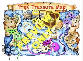 Preview of Behavior Chart Incentive Treasure Map