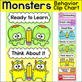 Editable Behavior Chart - Monster Theme Classroom Decor