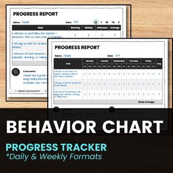 Preview of Behavior Chart (Progress Tracker)