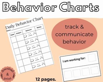 Preview of Behavior & Reward Chart - First Then, Daily Schedule. Classroom Management