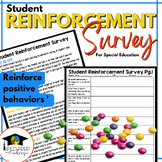 Behavior Chart- Student Reinforcement Survey | Special Education