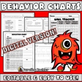 Behavior Charts SET 1 DIGITAL Editable Sheets Classroom Ma
