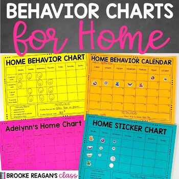 Preview of Behavior Charts for Home