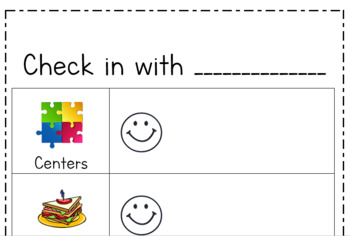 Preview of Behavior Check-Ins for Littles