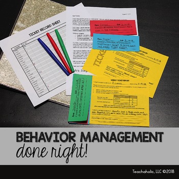 Preview of Behavior & Classroom Management - Ticket System