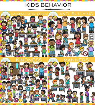 Preview of Back to School and Classroom Kids Behavior Clip Art Bundle