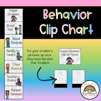 Behavior Clip Chart by The One with the Colorful Classroom | TpT