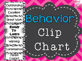 Behavior Clip Chart Classroom Decor Labels in Zebra Print