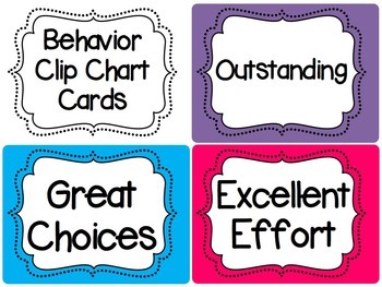 Preview of Behavior Clip Chart (Classroom Management Tool) Editable