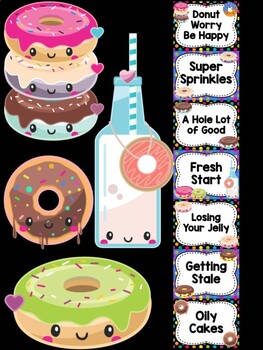 Preview of Behavior Clip Chart - Cute Donuts