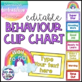 Behavior Clip Chart Editable | Watercolor Rainbow | Behavi