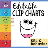 Behavior Chart | Editable Clip Chart | Classroom Management for Emergent Readers