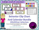 Behavior Clip Chart and Calendar Smiley Faces Bundle - Edi