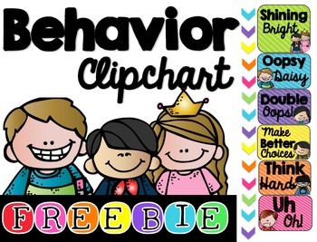 Behavior Clipchart Freebie by KinderKids | TPT