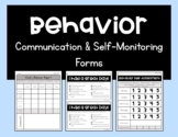Behavior Communication & Self- Monitoring Forms NO PREP