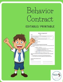 Preview of Behavior Contract