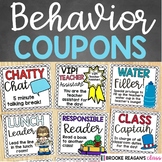 Behavior Coupons: Classroom or Student Behavior Reward System