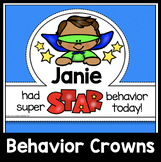 Behavior Crowns for Students Editable Classroom Management