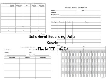 Preview of Behavior Data Collection BUNDLE